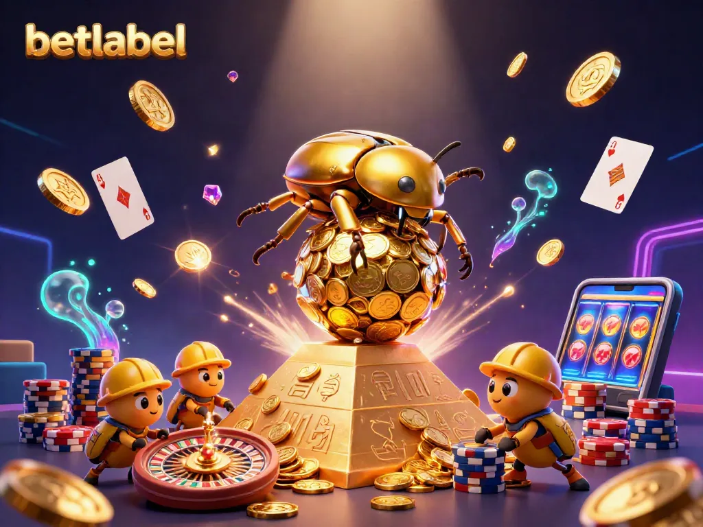 Experience exhilarating gameplay at betlabel with vibrant casino elements in dynamic 3D illustration.